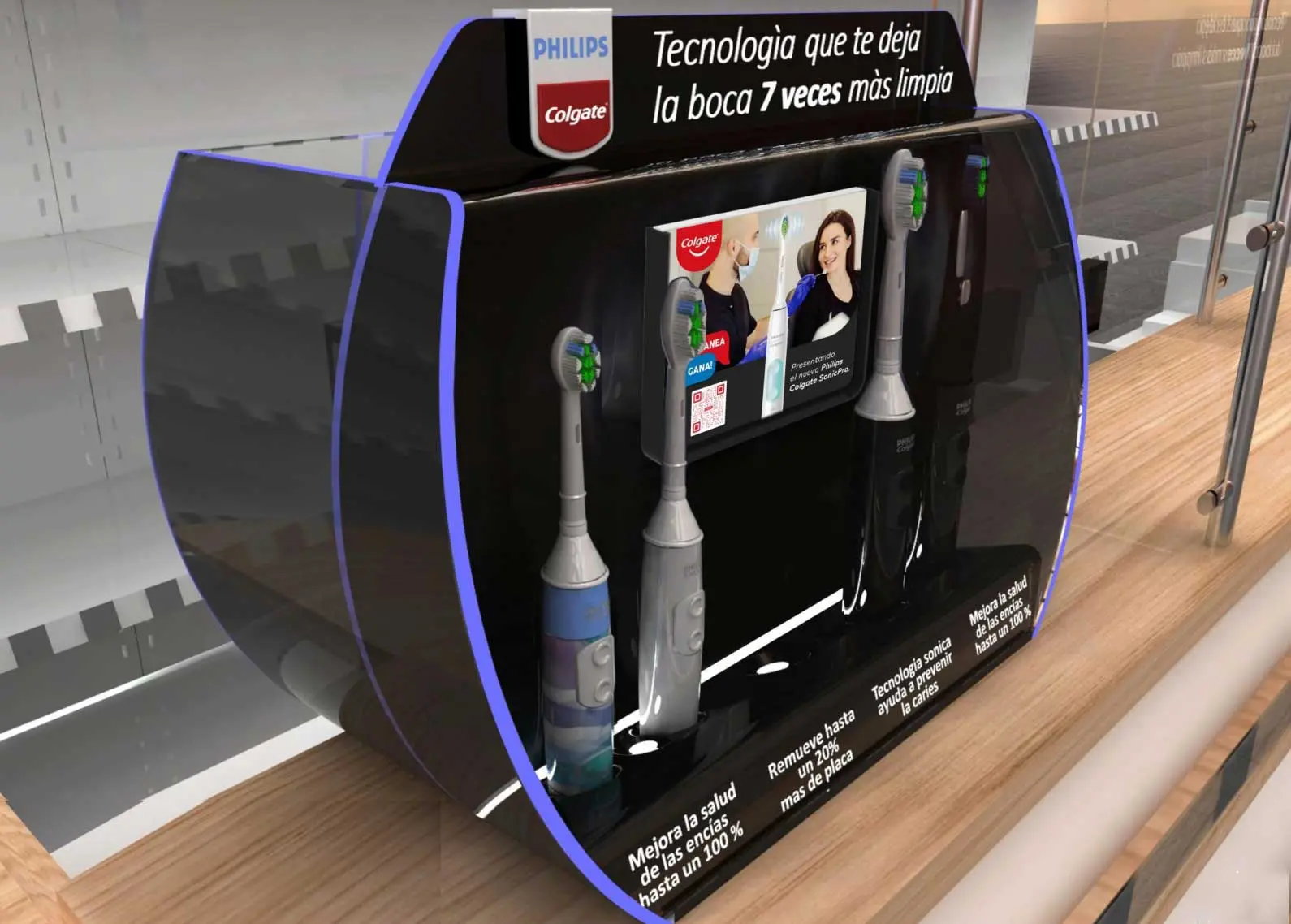 Display con tecnología