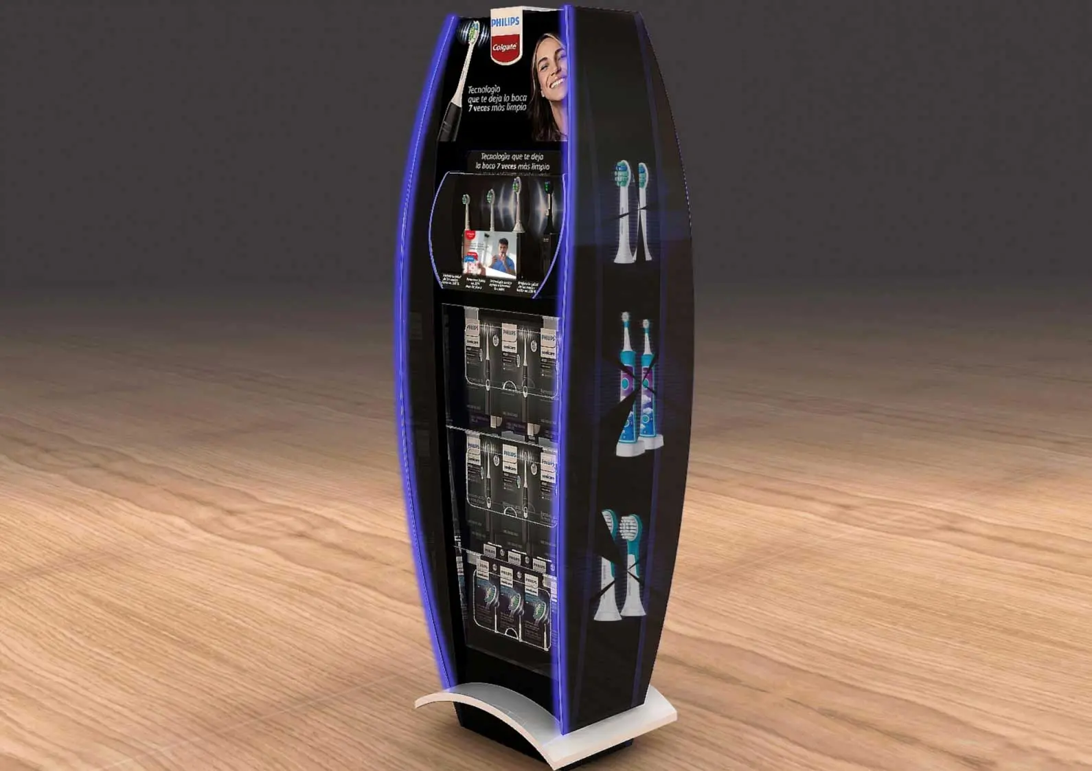 Display con tecnología